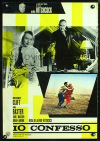 1o119 I CONFESS Italian photobusta movie poster R62 Alfred Hitchcock, Montgomery Clift, Anne Baxter