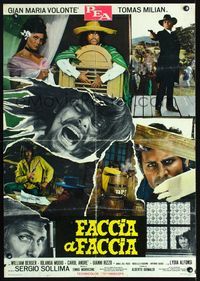 1o039 FACCIA A FACCIA Italian large photobusta '67 Face to Face, Tomas Milian, Gian Maria Volonte