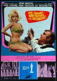 1o053 PRODUCERS Italian large photobusta poster '67 Zero Mostel lusting after sexiest Lee Meredith!