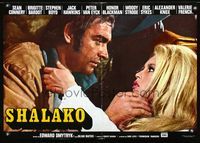1o140 SHALAKO Italian photobusta poster R70s best close up of Sean Connery & sexy Brigitte Bardot!