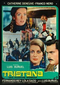 1o057 TRISTANA Italian large photobusta '70 Luis Bunuel, two great images of Catherine Deneuve!
