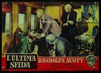 1o164 FORT WORTH Italian 13x19 photobusta movie poster '51 David Brian & cast members on train!