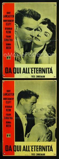 1o082 FROM HERE TO ETERNITY 2 Italian photobustas '53 romantic portraits of both pairs of stars!