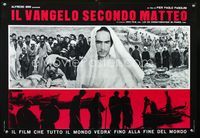 1o113 GOSPEL ACCORDING TO ST. MATTHEW Italian photobusta movie poster '66 Pier Paolo Pasolini