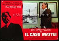 1o126 MATTEI AFFAIR Italian photobusta movie poster '72 Francesco Rosi, Gian Maria Volonte