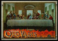 1o171 QUO VADIS Italian 13x19 pbusta '51 great recreation of Jesus & disciples at the Last Supper!