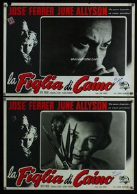 1o092 SHRIKE 2 Italian photobusta posters '55 cool close up images of Jose Ferrer & June Allyson!