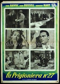 1o144 STORY OF MOLLY X Italian photobusta poster '49 bad girl June Havoc ends up in woman's prison!