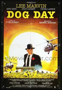 1o212 DOG DAY Lebanese movie poster '84 Canicule, cool art of Lee Marvin with bazooka by Landi!