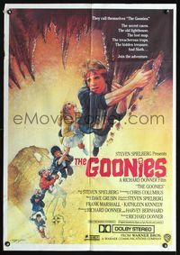 1o213 GOONIES Lebanese movie poster '85 Josh Brolin, teen classic, Drew Struzan art!