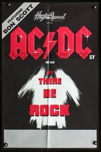 1o188 LET THERE BE ROCK New Zealand movie poster '82 AC/DC, Angus Young, Bon Scott, heavy metal!