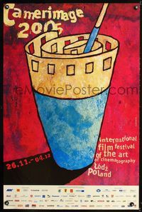 1o500 CAMERIMAGE 2005 Polish film festival poster '05 cool movie reel drink artwork by Bialowicz!