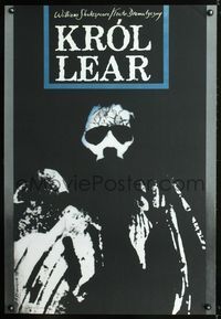 1o534 KING LEAR Polish stage play poster '77 William Shakespeare, cool artwork by Klimowski!