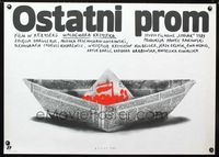 1o538 LAST FERRY Polish '89 Waldemar Krzystek's Ostatni Prom, cool paper hat artwork by Budek!