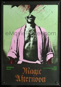 1o541 MAGIC AFTERNOON Polish stage play poster '79 wild art of barechested man by A. Klimowski!