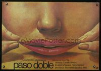 1o556 PAS IN DOI Polish movie poster '85 cool putting-on-a-smile artwork by Wieslaw Walkuski!