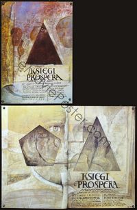 1o613 PROSPERO'S BOOKS signed special 2-part Polish 27x38 movie poster '91 by artist Wladowski!