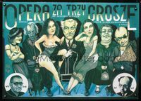 1o595 THREE PENNY OPERA Polish stage play poster '80 Opera za trzy grosze, art of by Wolynski!