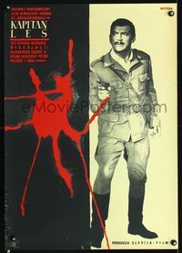1o618 CAPTAIN LESHI Polish 23x33 movie poster '60 cool art of soldier with gun by Wenzel!