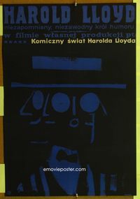 1o635 HAROLD LLOYD'S WORLD OF COMEDY Polish 23x33 poster '62 cool different artwork by Swierzy!