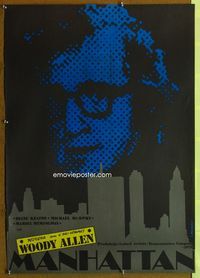 1o543 MANHATTAN Polish movie poster '80 cool art of Woody Allen & New York City by Andrzej Pagowski!