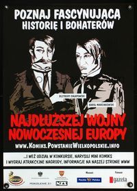 1o706 NAJDLUZSZEJ WOJNY NOWOCZESNEJ EUROPY TV Polish 19x27 movie poster '82 cool artwork!
