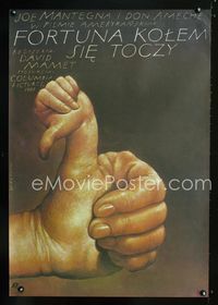 1o592 THINGS CHANGE Polish movie poster '90 really wild hand on thumb art by Walkuski!