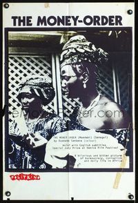 1o191 MONEY-ORDER Senegalese poster '68 Ousmane Sembene's Mandabi, cool image of African natives!