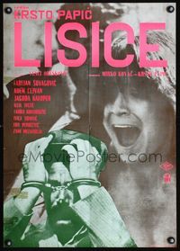 1o204 HANDCUFFS Yugoslavian '70 Krsto Papic's Lisice, image of man in handcuffs & screaming girl!