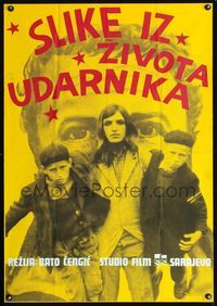 1o205 LIFE OF A SHOCK FORCE WORKER Yugoslavian 27x39 '72 Bahrudin Cengic's Silke iz zivota udarnika!
