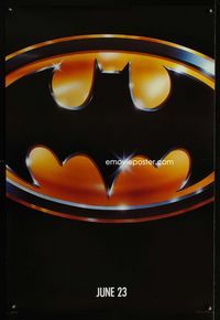 1p034 BATMAN teaser one-sheet movie poster '89 Michael Keaton, Jack Nicholson