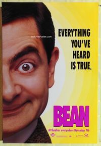 1p047 BEAN teaser one-sheet movie poster '97 Rowan Atkinson is Mr. Bean in Hollywood!