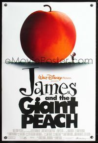 1p163 JAMES & THE GIANT PEACH DS White one-sheet poster '96 Walt Disney animated fantasy cartoon!