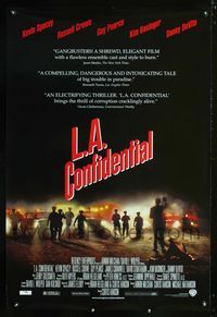 1p168 L.A. CONFIDENTIAL DS Police 1sheet '97 Kevin Spacey, Russell Crowe, Guy Pearce, Kim Basinger