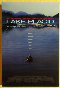 1p169 LAKE PLACID DS one-sheet movie poster '99 Bridget Fonda, giant gator!