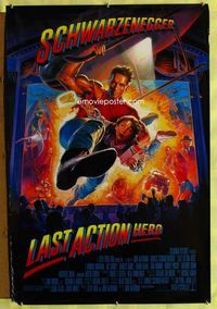 1p173 LAST ACTION HERO DS one-sheet movie poster '93 Arnold Schwarzenegger