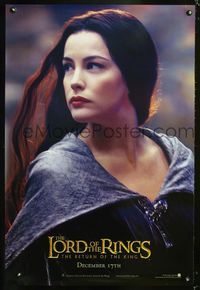 1p190 LORD OF THE RINGS: THE RETURN OF THE KING Arwen style teaser DS 1sh '03 sexy Liv Tyler as Arwen!