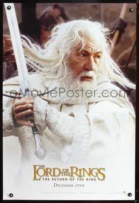 1p193 LORD OF THE RINGS: THE RETURN OF THE KING Gandalf style teaser DS 1sh '03 Ian McKellen as Gandalf!