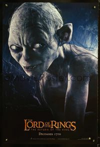 1p194 LORD OF THE RINGS: THE RETURN OF THE KING Gollum style teaser 1sh '03 great image of Gollum!