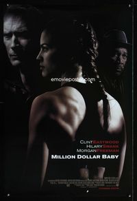 1p214 MILLION DOLLAR BABY DS advance one-sheet movie poster '04 Clint Eastwood, Hilary Swank