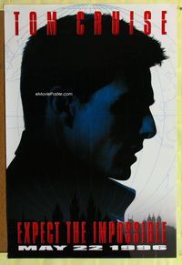 1p215 MISSION IMPOSSIBLE teaser one-sheet movie poster '96 Tom Cruise, Jon Voight, Brian De Palma