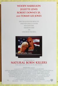 1p230 NATURAL BORN KILLERS DS one-sheet poster '94 Oliver Stone, Woody Harrelson, Juliette Lewis