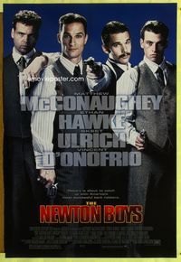 1p232 NEWTON BOYS one-sheet movie poster '98 Richard Linklater, Matthew McConaughey, Ethan Hawke