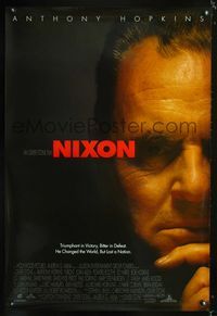 1p234 NIXON DS one-sheet movie poster '95 Anthony Hopkins as Richard Nixon, Oliver Stone