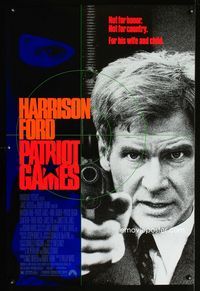 1p245 PATRIOT GAMES one-sheet movie poster '92 Harrison Ford, Anne Archer, Tom Clancy