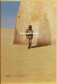 1p251 PHANTOM MENACE teaser one-sheet poster '99 Star Wars Episode I, Liam Neeson, Ewan McGregor