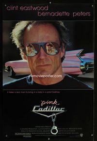 1p255 PINK CADILLAC one-sheet movie poster '89 Clint Eastwood is a real man!
