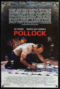 1p267 POLLOCK one-sheet movie poster '00 Ed Harris as artist Jackson Pollock!