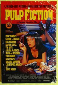 1p275 PULP FICTION one-sheet poster '94 Uma Thurman, Quentin Tarantino, Bruce Willis, John Travolta