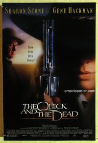 1p277 QUICK & THE DEAD DS one-sheet movie poster '95 Sharon Stone, Gene Hackman, Sam Raimi